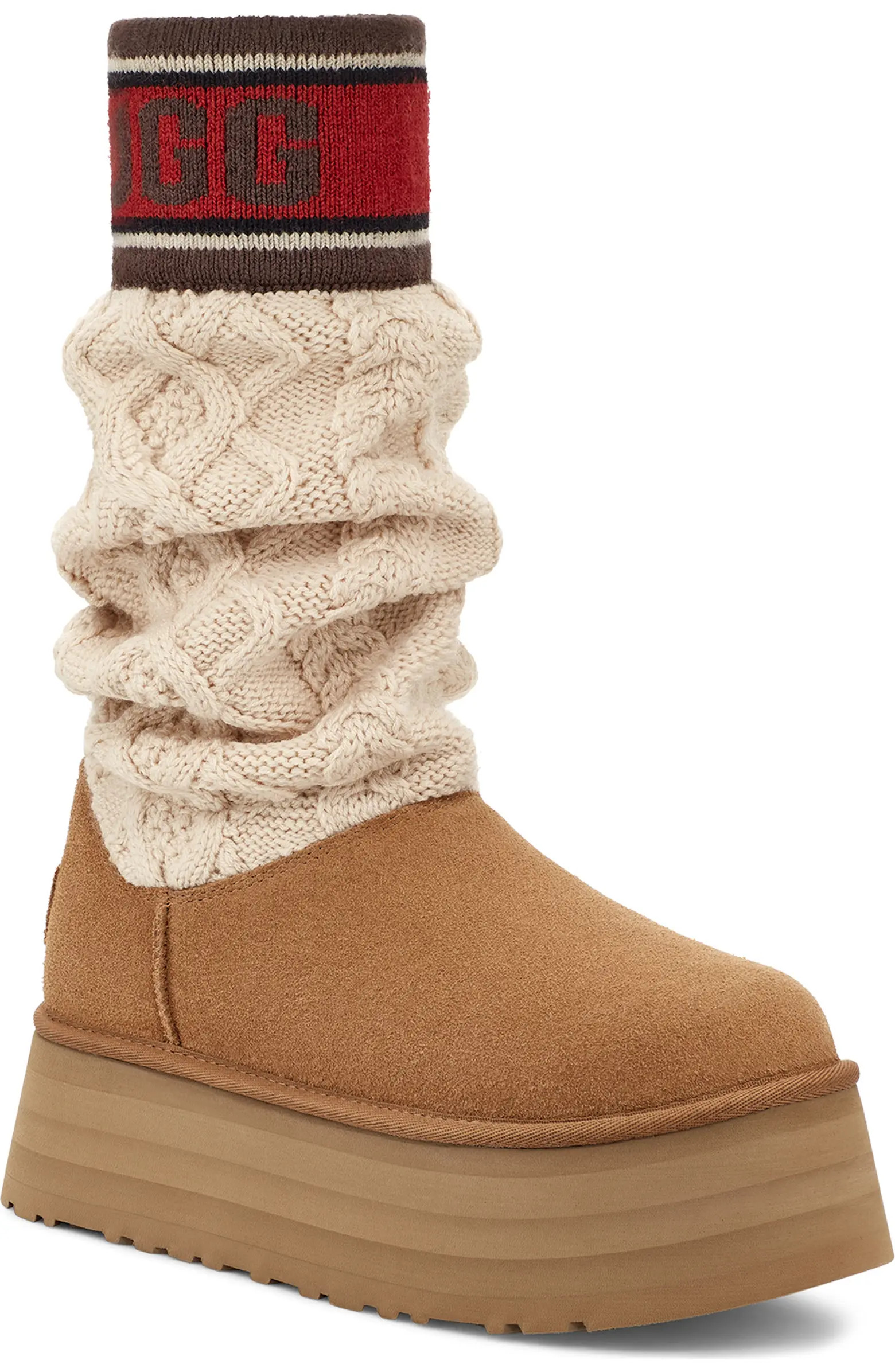 UGG® Classic Sweater Letter Boot (Women) | Nordstromrack | Nordstrom Rack