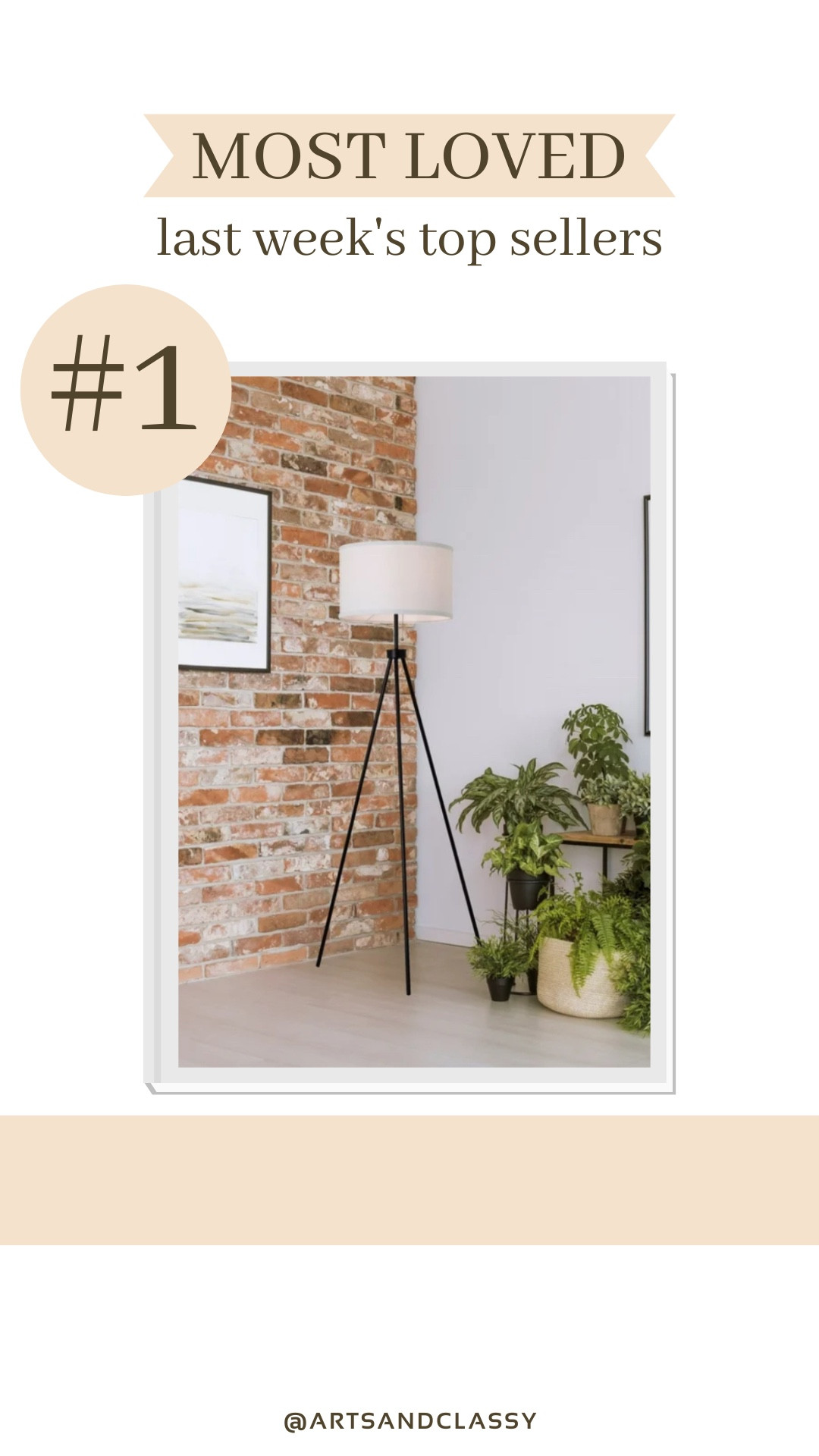 This tripod lamp is last week’s best seller! It’s from Walmart and under $30

#LTKFindsUnder50 #LTKHome