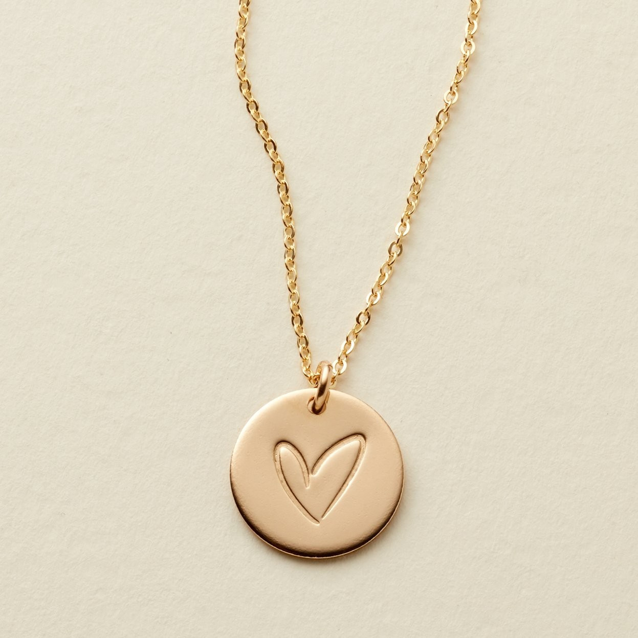 Lovestruck Disc Necklace - 1/2" | Made by Mary (US)