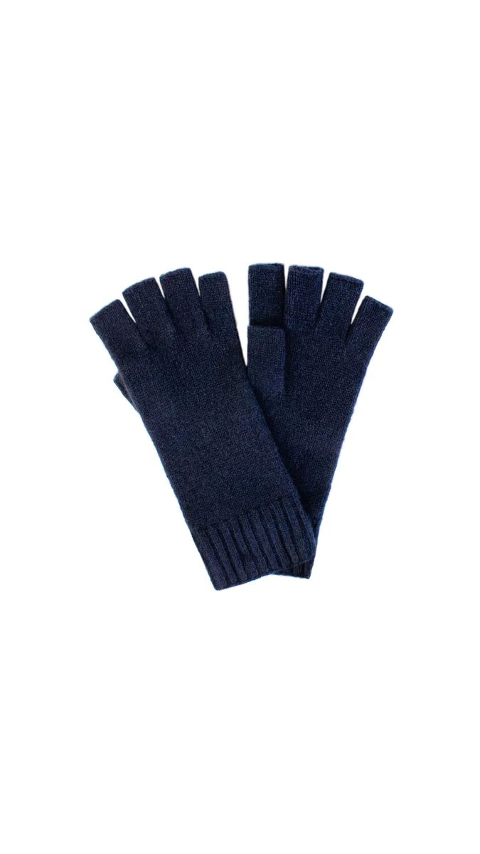 Cashmere Fingerless Glove - Indigo | Pearls