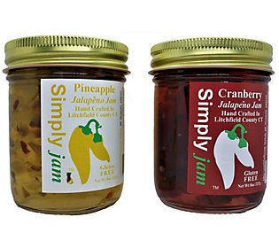 Simply Jam (2) 8 oz Pack Cranberry & Pineapple ot Pepper Jam | QVC
