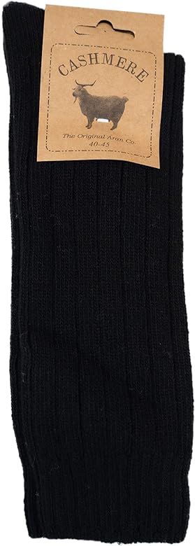 Mens Fine Cashmere and Merino Wool Super Soft and Warm Winter Fluffy Mid-Calf Socks | Amazon (US)