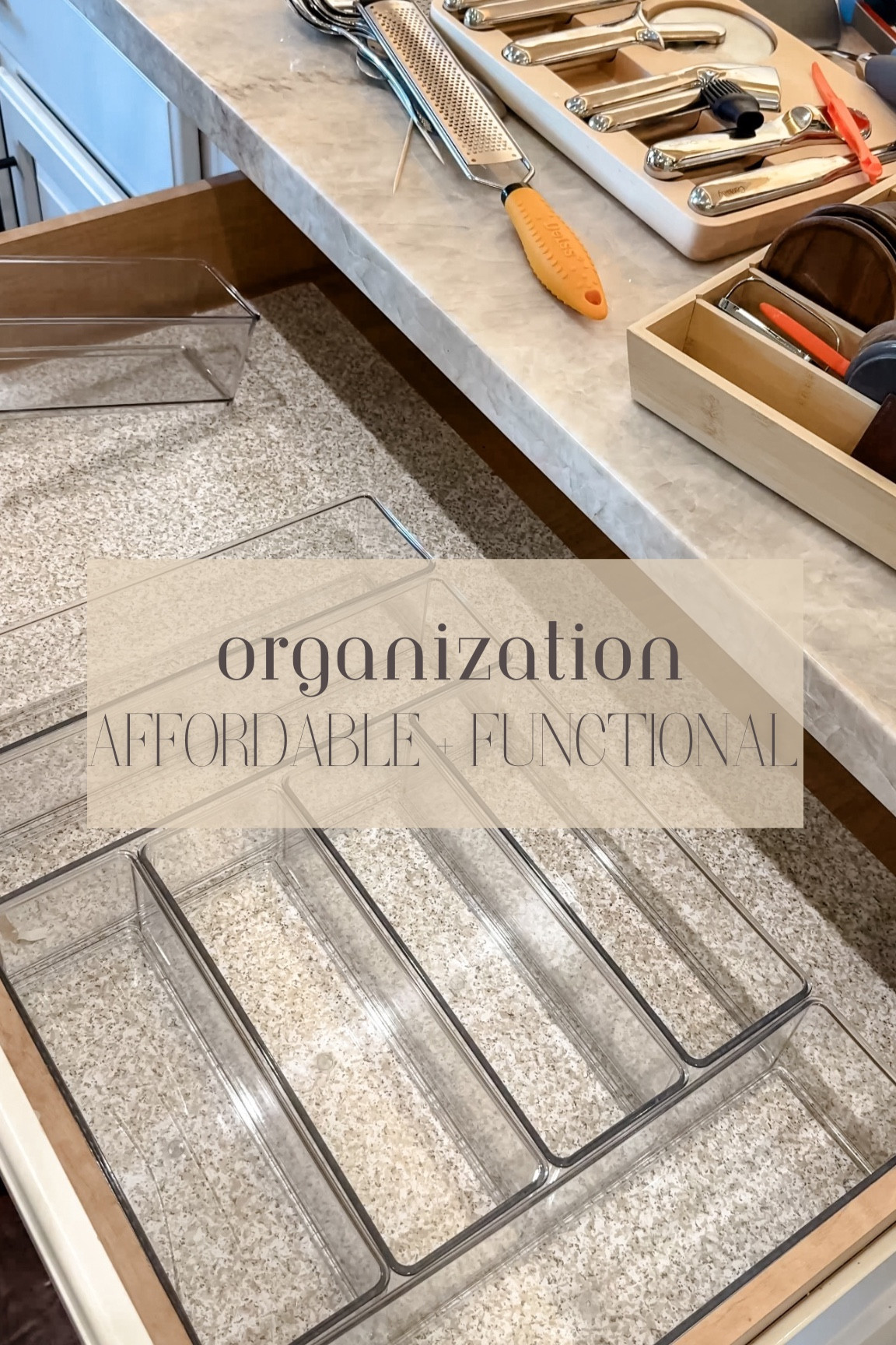 Maximize your drawer space by adding in clear containers + giving everything an intentional home! 

#LTKFamily #LTKHome #LTKFindsUnder50