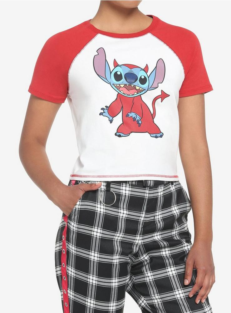 Her Universe Disney Lilo & Stitch Devil Girls Raglan Baby T-Shirt | Hot Topic