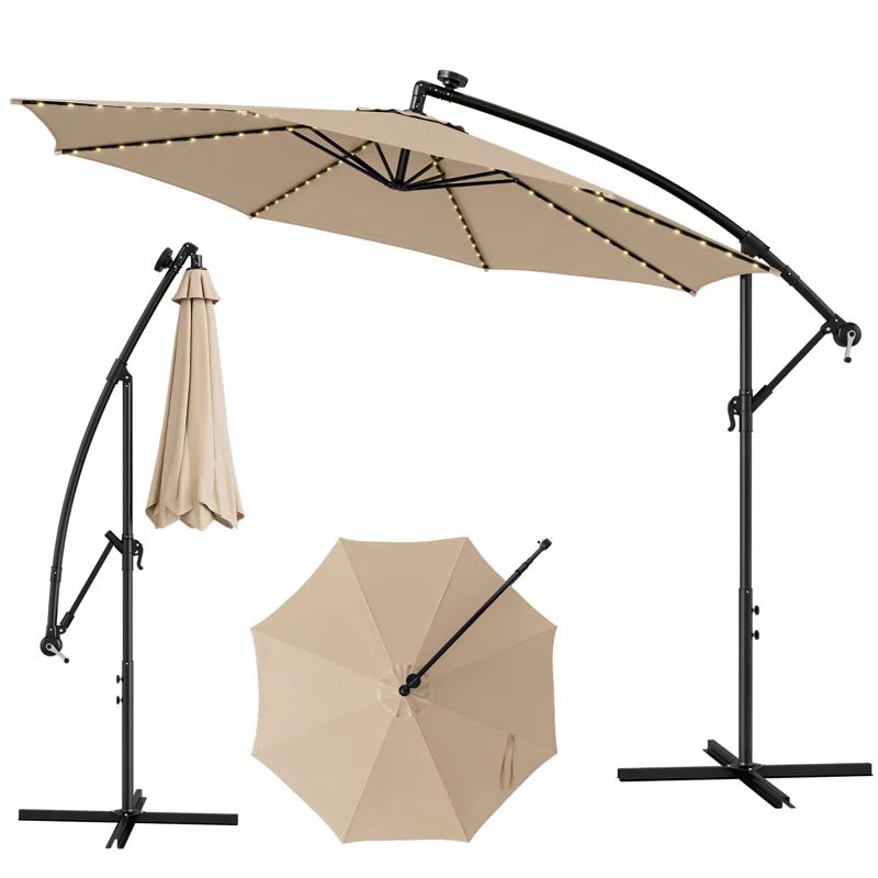 Antavion 10" Lighted Cantilever Umbrella | Wayfair Professional