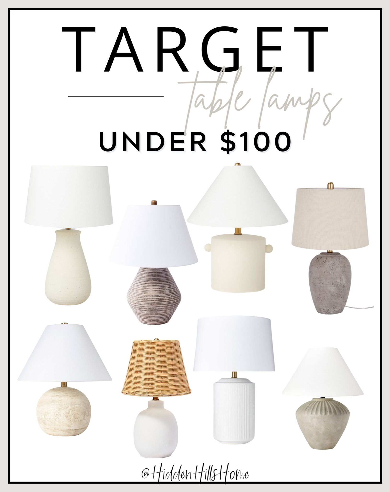 Table lamps under $100, Target home decor, affordable home decor ideas, studio McGee lamp #home

#LTKSaleAlert #LTKHome #LTKFindsUnder100