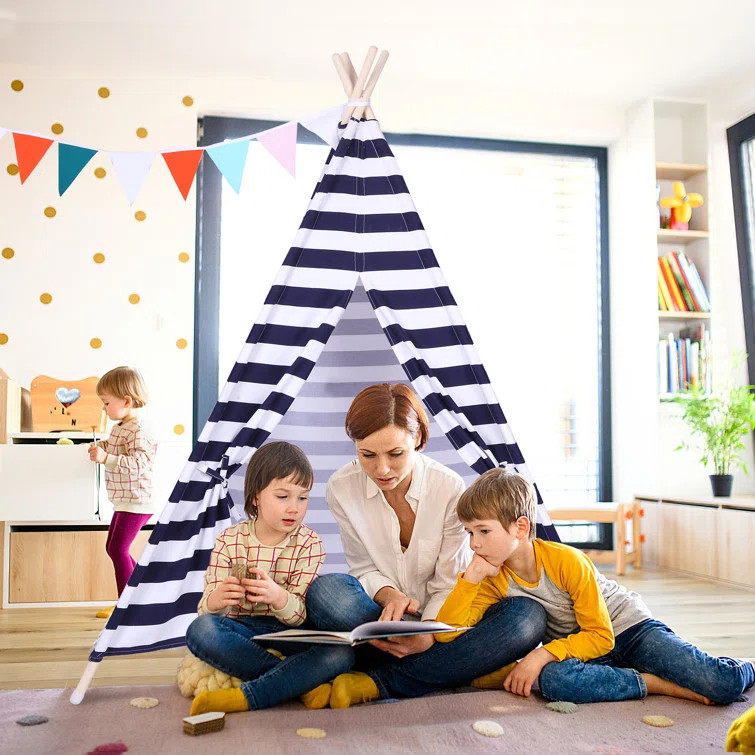 Kids Portable Indoor / Outdoor Triangular Play Tent with Carrying Bag | Wayfair North America