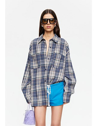 Clarity Oversized Plaid Shirt | David Jones (Australia & New Zealand)