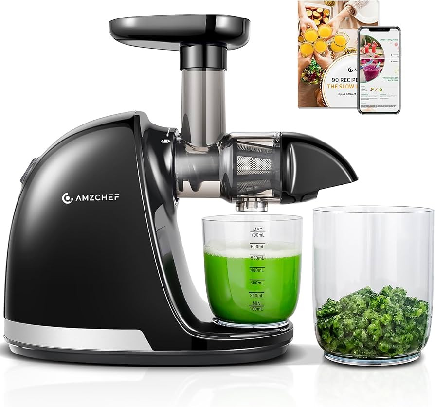 AMZCHEF Juicer Machines - Cold Press Slow Juicer -Masticating Juicer whole Fruit and Vegetable - ... | Amazon (UK)
