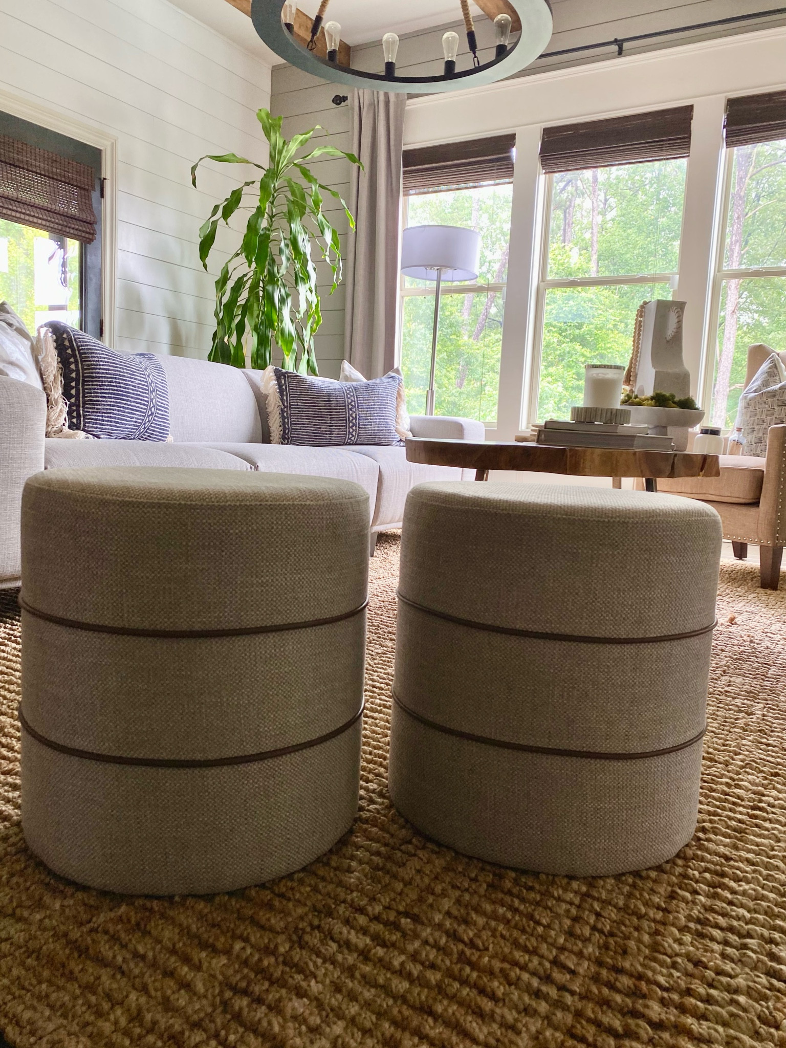 I love using ottomans as additional seating and as a decor feature for a room. They help fill a space without being overpowering. These are Target find and are available online only.

#LTKhome
