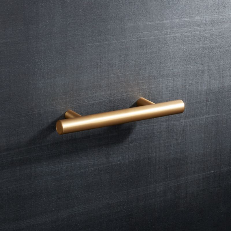 3" Brushed Brass Round Handle + Reviews | CB2 | CB2
