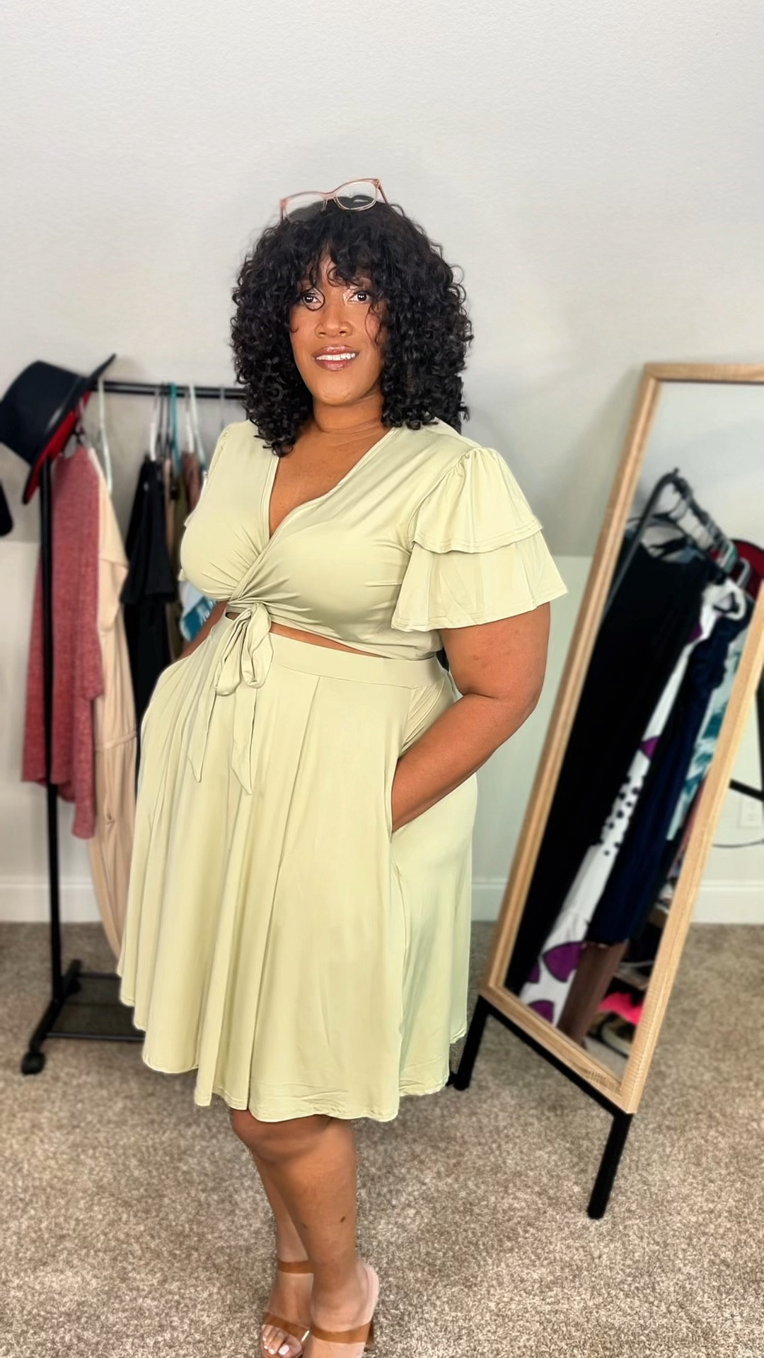Loving this plus size two piece skirt set!! #plussizefashion #twopieceskirtset 

#LTKOver40 #LTKFindsUnder50 #LTKPlusSize