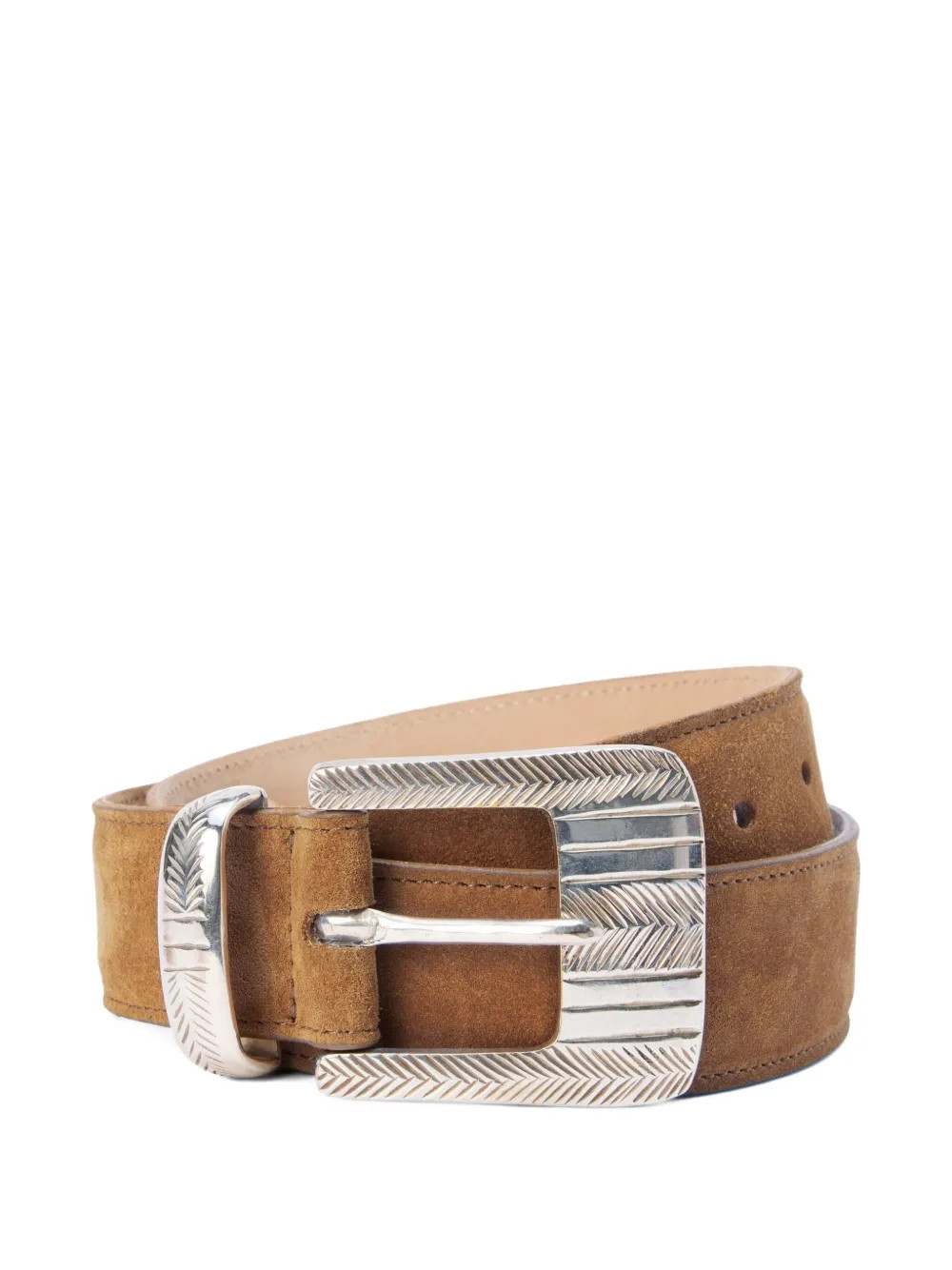 L'Agence Aya suede Western belt - Brown | Farfetch Global