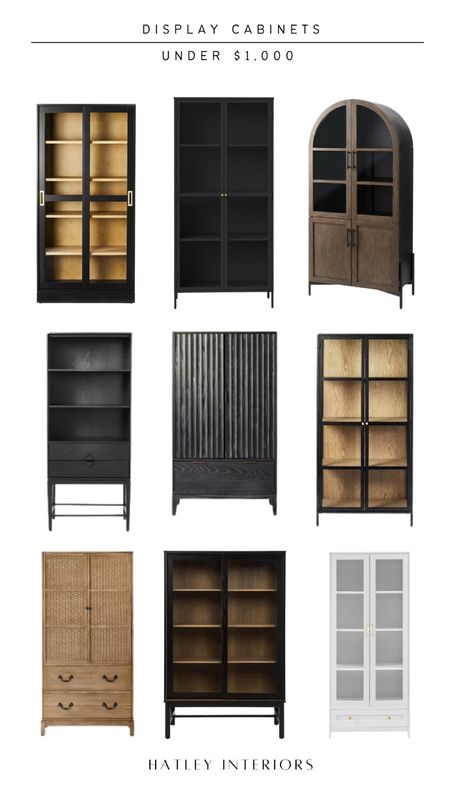 display cabinets can be a bit of an investment so i also rounded up my favorites under $1000! 

display cabinet, storage cabinet, bookcase, black and wood storage cabinet, tall storage cabinet with glass, white storage cabinet, arch storage cabinet, arch display cabinet, living room decor, home decor 

#LTKsalealert #LTKhome