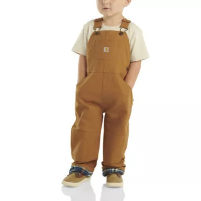 Carhartt Toddler Boys' Flannel-Lined Canvas Bib Overalls | Tractor Supply