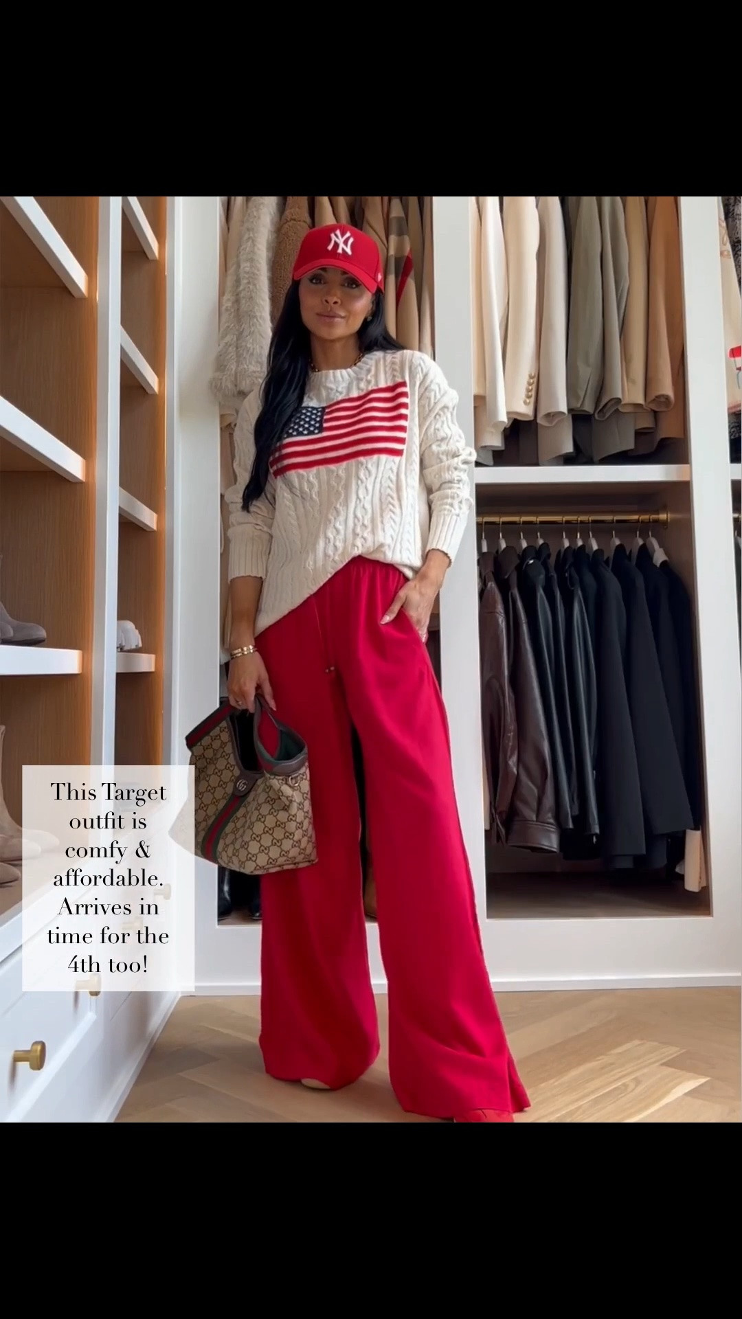 Last minute 4th of July outfit ideas 
Target 4th of July outfits
Target American flag sweater and red linen pants

#LTKOver40 #LTKmomlife #LTKootd