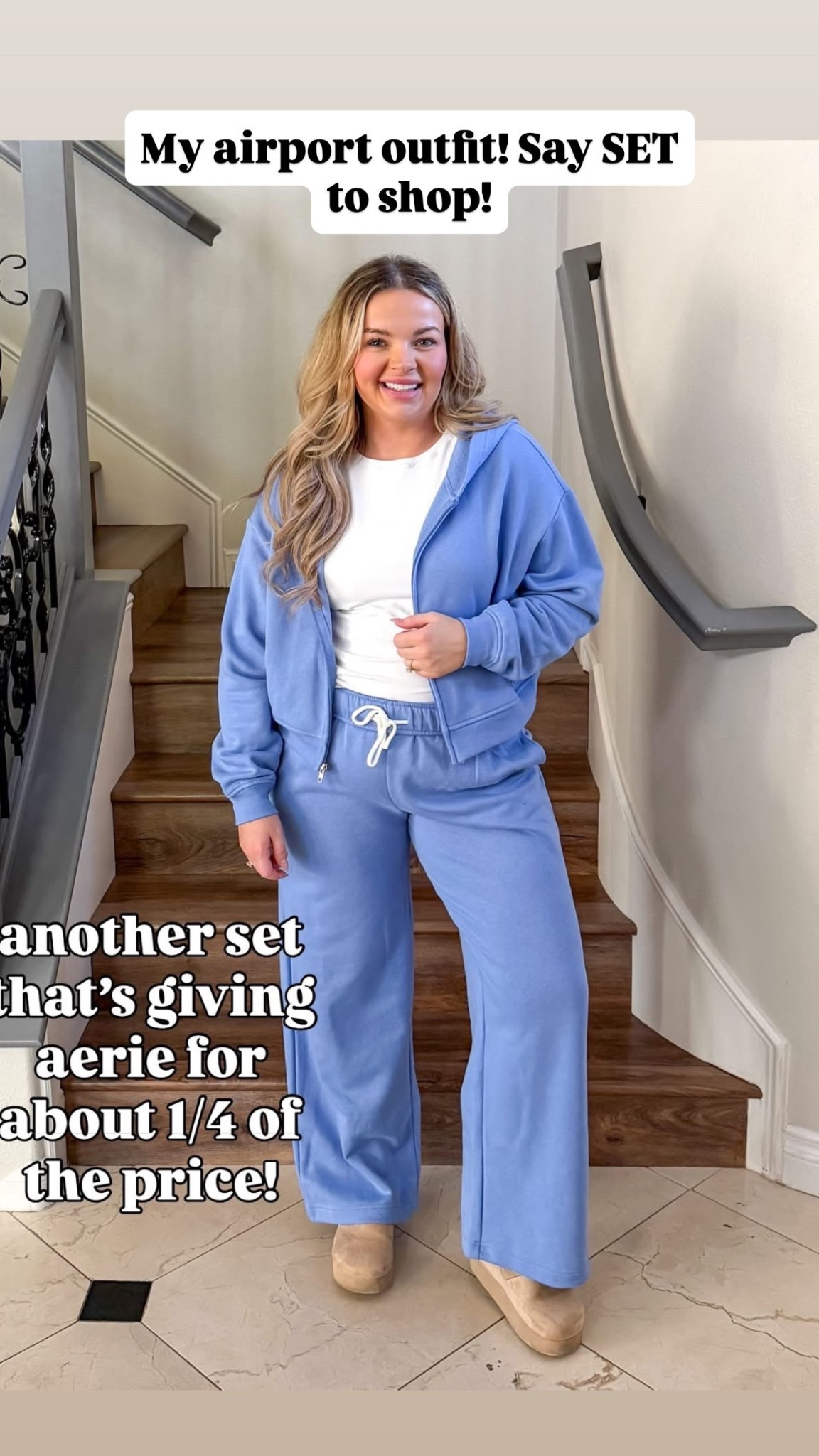 My airport outfit! Giving Aerie vibes fit about 1/4 price! 

#LTKSeasonal #LTKMidsize