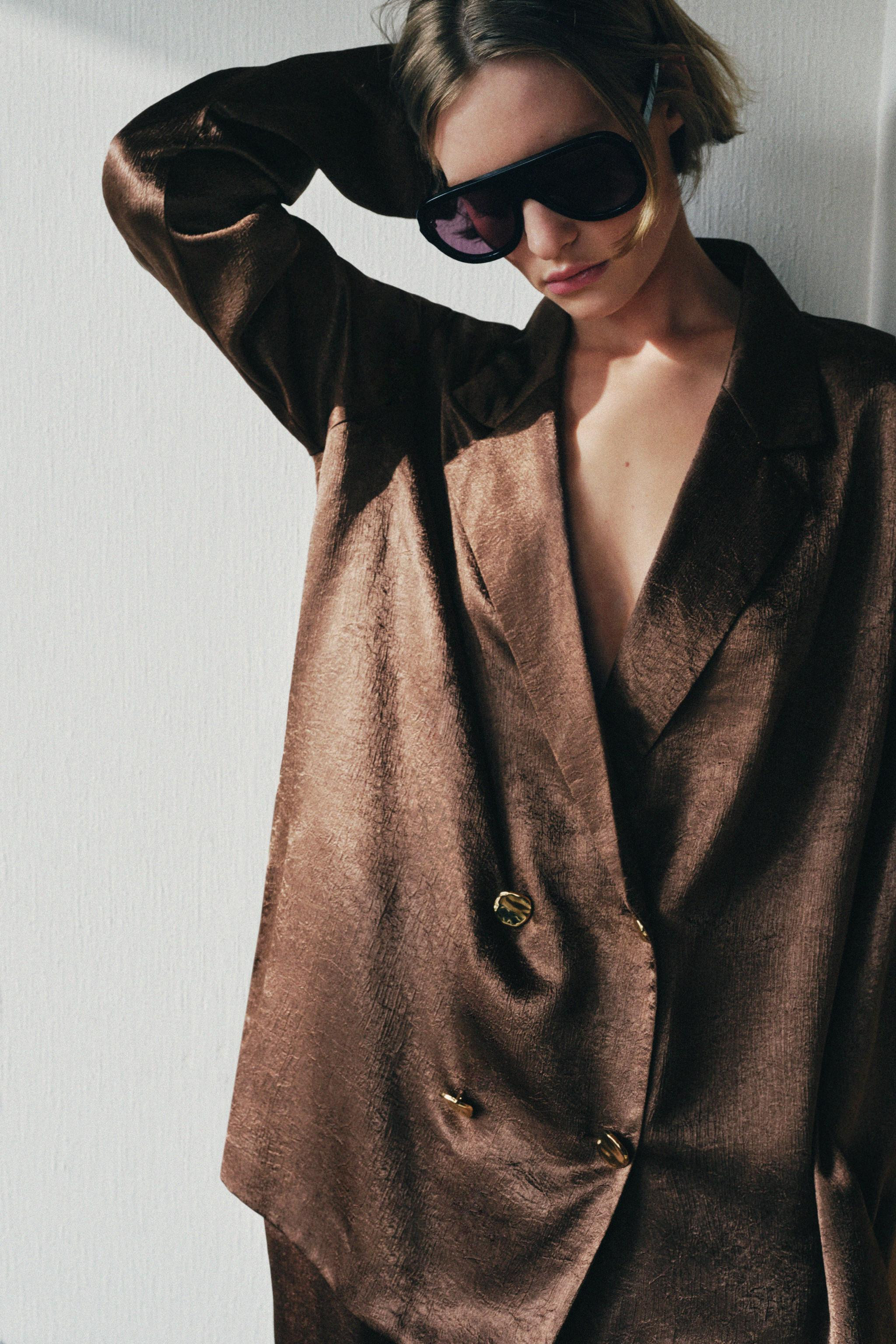 FLOWY WRINKLED EFFECT BLAZER | Zara US