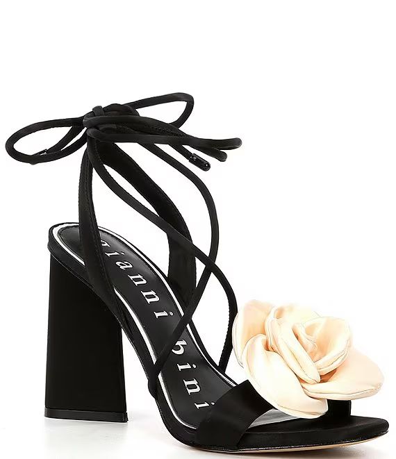 Dakota Satin Flower Ankle Wrap Dress Sandals | Dillard's