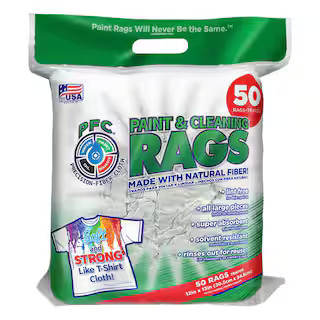 13.6 in. W x 12 in. L Natural Fiber Painter's Rags (50-Count) PFC-00110-50H - The Home Depot | The Home Depot