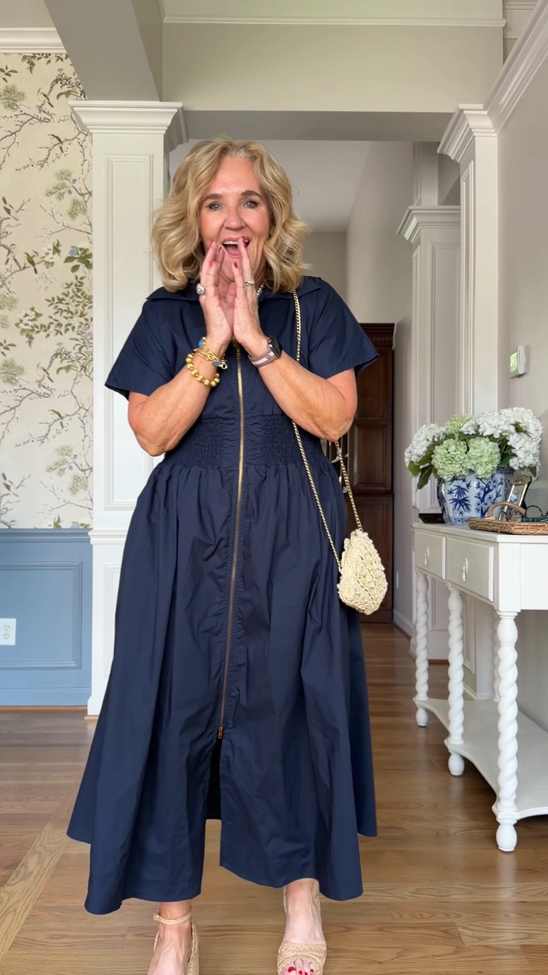 15% off code NANETTE15
Classic navy dress with good arm coverage wearing size medium

#LTKOver40 #LTKootd #LTKMidsize