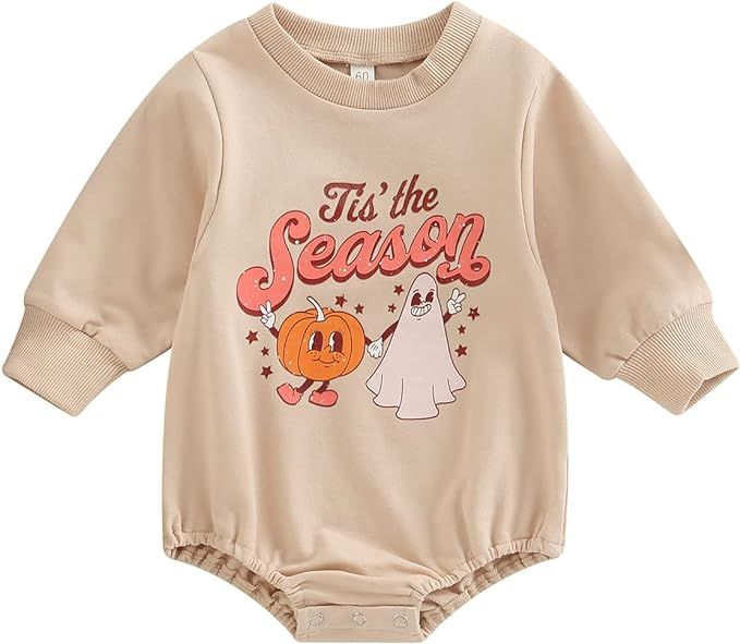 Amazon.com: Baby Girl Boy Crewneck Sweatshirts Oversized Knit Sweater Shirts Long Sleeve Romper P... | Amazon (US)