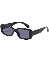 YUELUQU Rectangle Sunglasses for Women MenTrendy RetroSquare Sunglasses Eyewear | Amazon (UK)