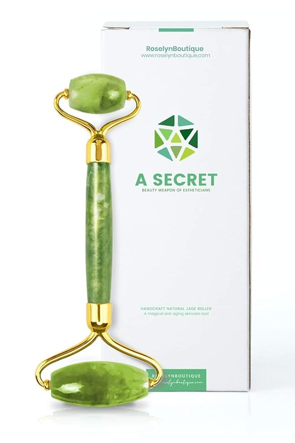 Jade Roller for Face - Beauty Cosmetic Facial Skin Roller Massager Tool - Original Handcraft Natu... | Amazon (US)