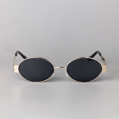 Women's Metal Oval Sunglasses - A New Day™ Gold | Target