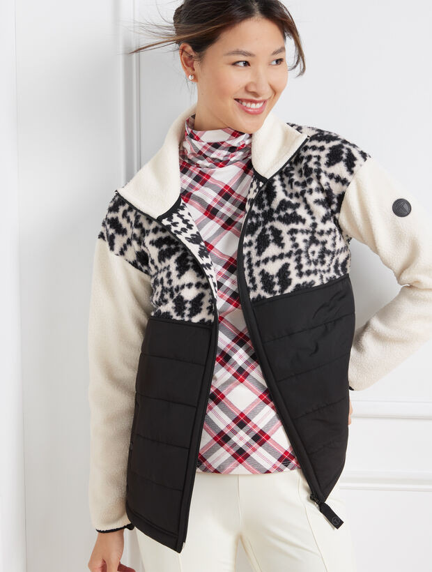 Cozy Sherpa Quilted Jacket - Mixed Fair Isle | Talbots