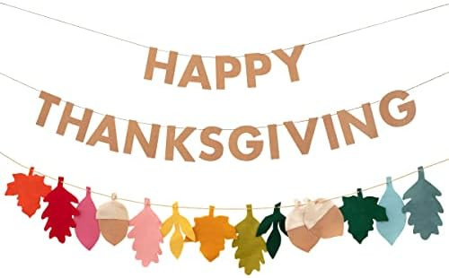 Amazon.com: Meri Meri Felt Leaves Thanksgiving Garland (Pack of 1) : Home & Kitchen | Amazon (US)