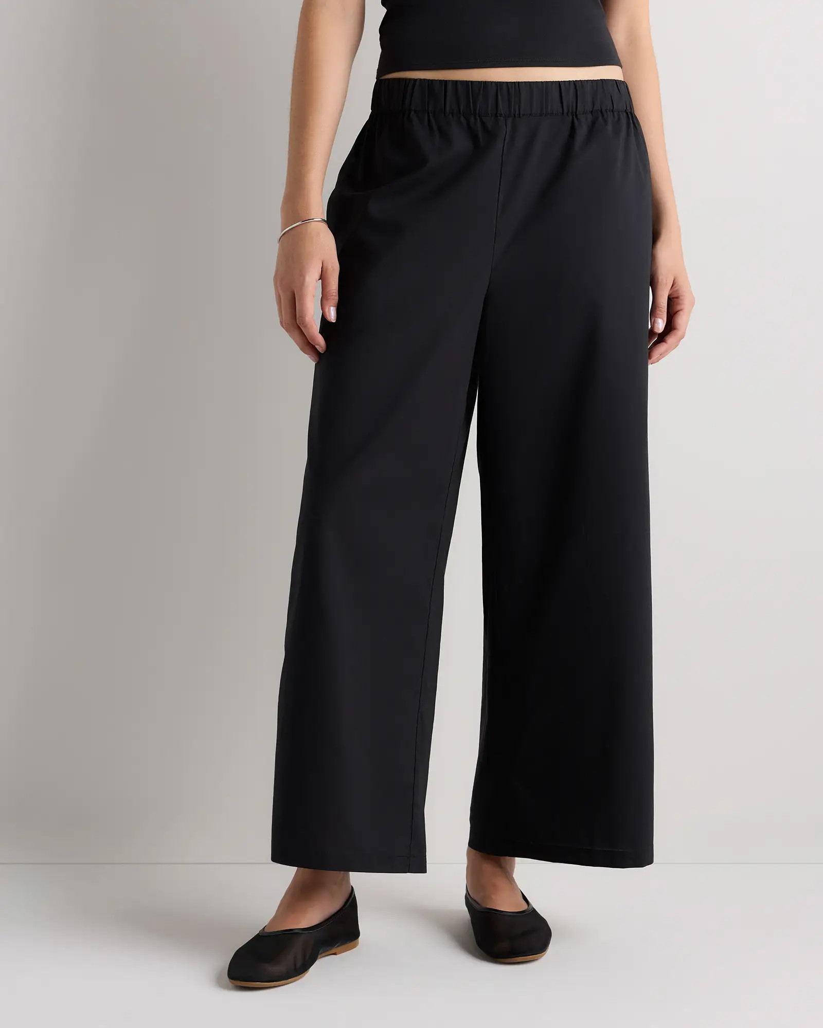 100% Organic Lightweight Poplin Wide Leg Pants | Quince