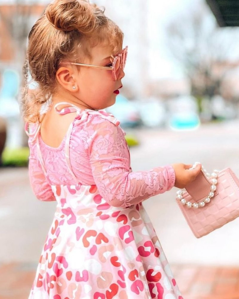 Lana Lace Leotard - Light Pink | Bailey's Blossoms