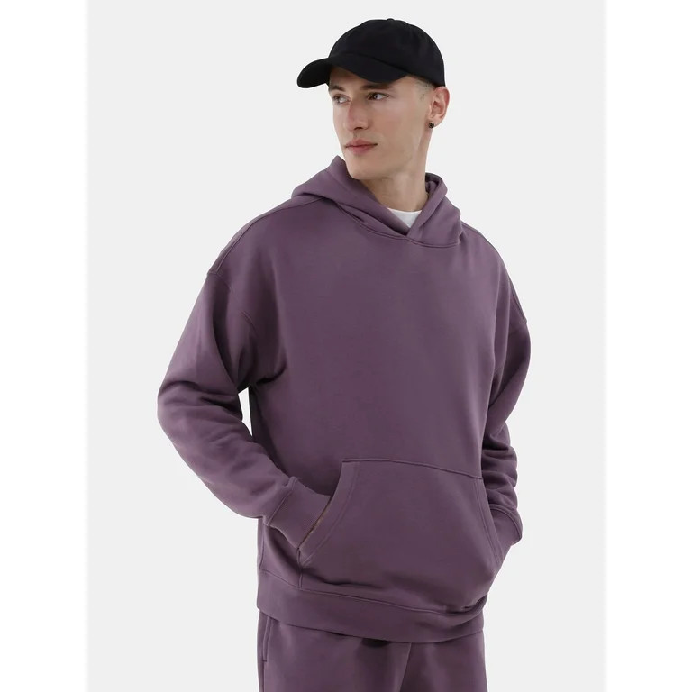 No Boundaries All Gender Oversized Fleece Hoodie with Long Sleeves, Men's Sizes XS-5XL | Walmart (US)