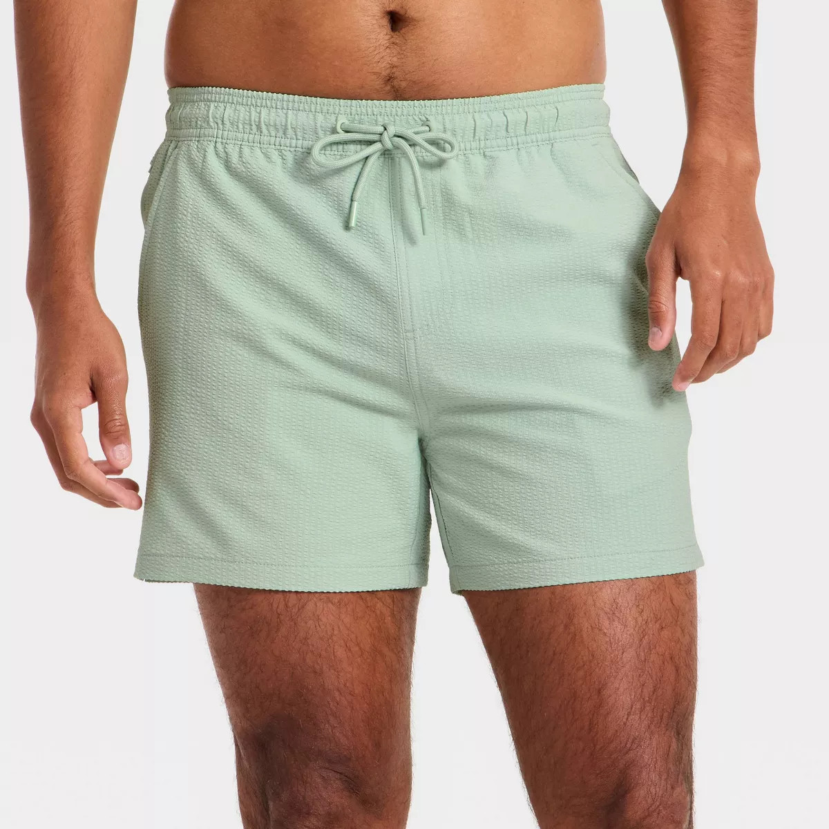 Men's 5'' Swim Trunks with Boxer Brief Liner - Goodfellow & Co™ Light Green M | Target