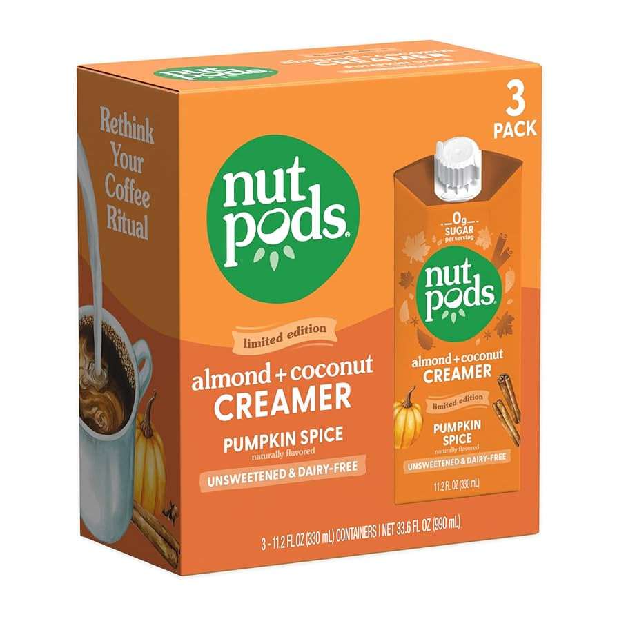 nutpods Pumpkin Spice Creamer - Unsweetened Dairy-Free Creamer, Made from Almonds and Coconuts, W... | Amazon (US)