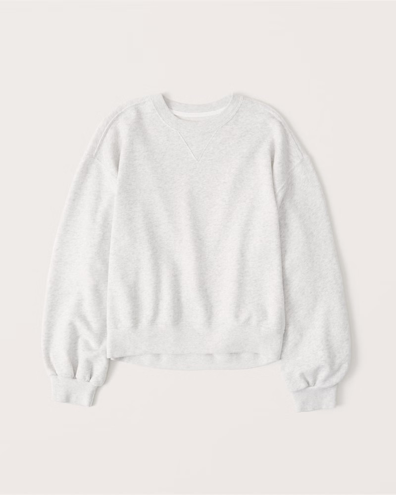 Puff-Sleeve Crew Sweatshirt | Abercrombie & Fitch (US)