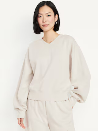 SoComfy Oversized V-Neck Sweatshirt | Old Navy (US)