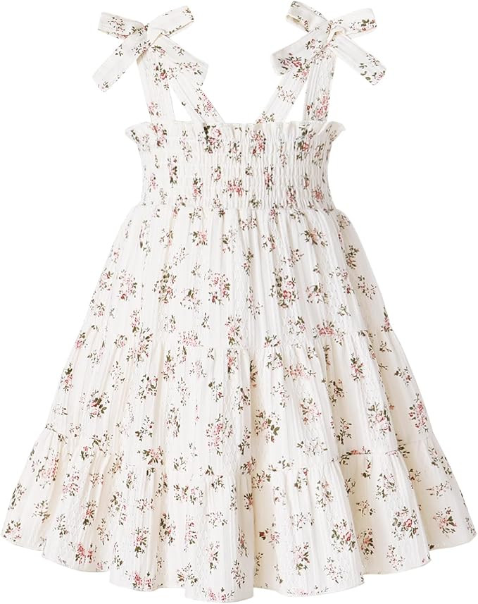 HAPPYMA Toddler Girl Summer Dress Boho Floral Sleeveless Dresses Girls Beach Princess Sundress Ba... | Amazon (US)