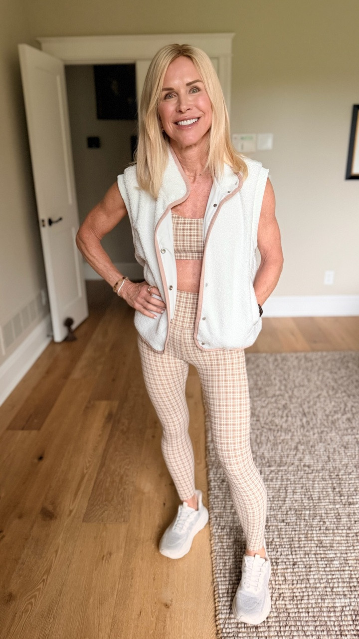 Target Athletic Outfit. Loving this new fleece vest - I know I’ll be wearing this too and from the gym all season long! Comes in a bunch of colors.
