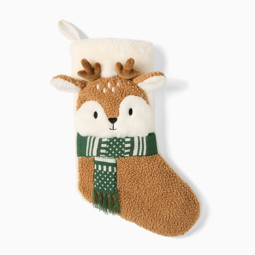 Reindeer Plush Stocking | West Elm (US)
