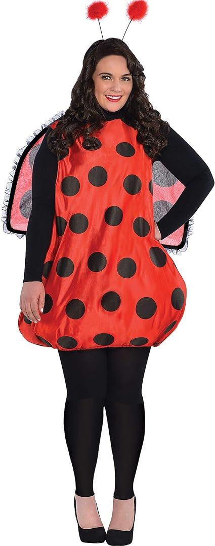 Amscan Darling Ladybug Halloween Costume for Women, Plus Size, Headband, Wings Included (Leg Warm... | Amazon (US)