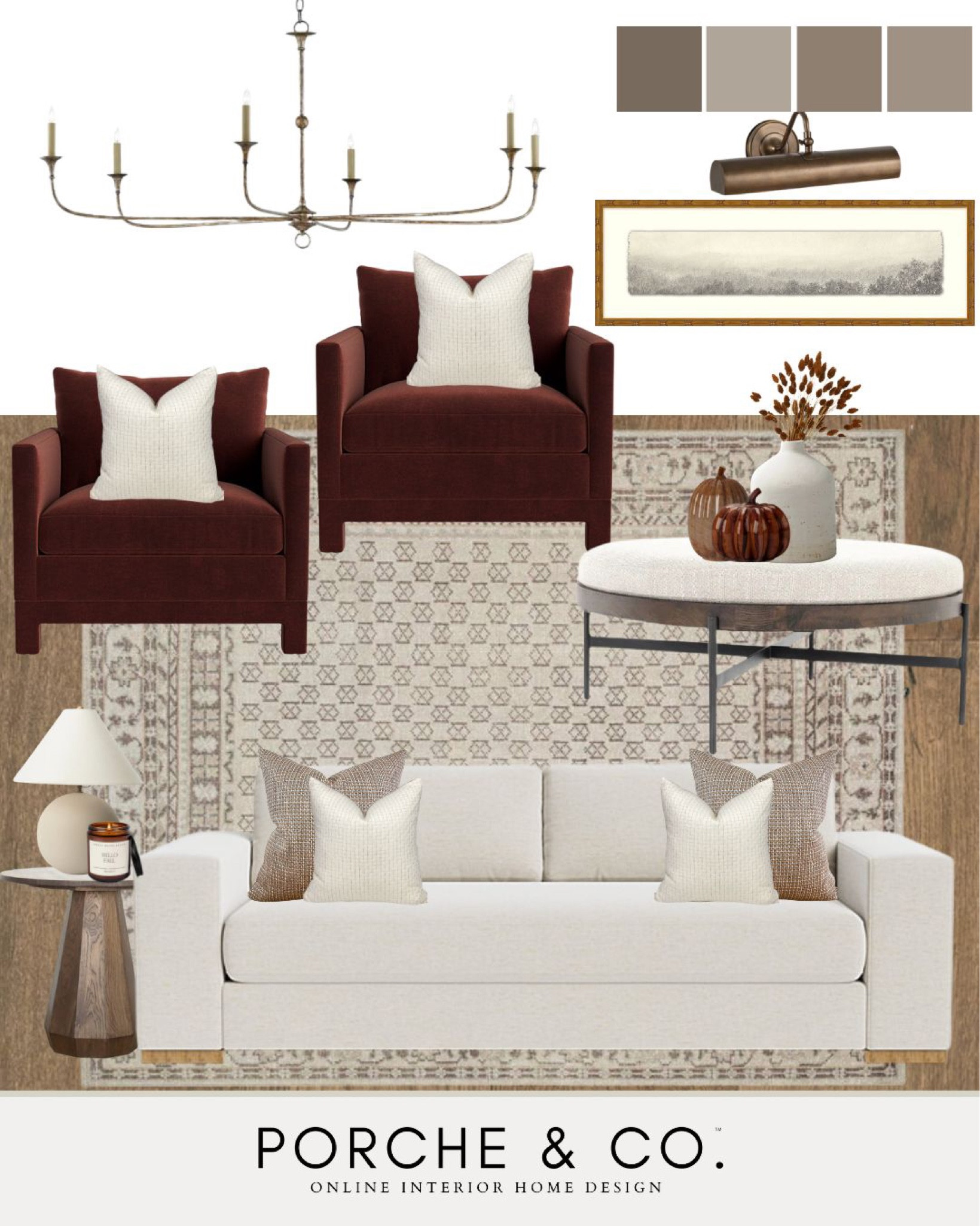 Curated collection, living room fall decor, fall styling 
#visionboard #moodboard #porcheandco

#LTKstyletip #LTKSeasonal #LTKhome