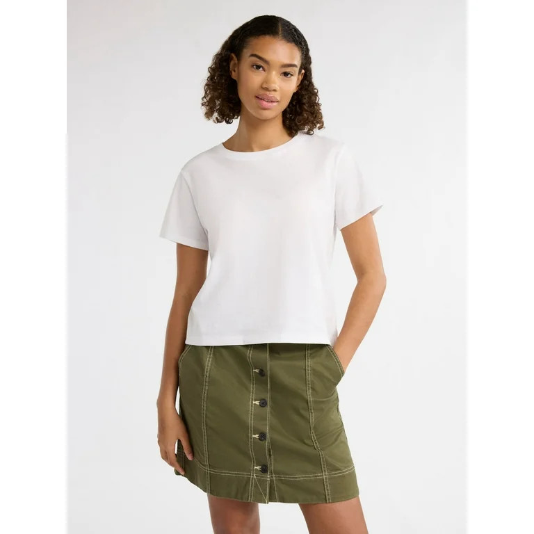 FA SS CROP BOX TEE - Walmart.com | Walmart (US)