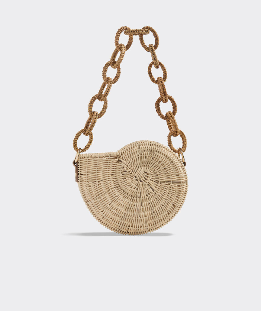 Nautilus Shell Wicker Bag | vineyard vines