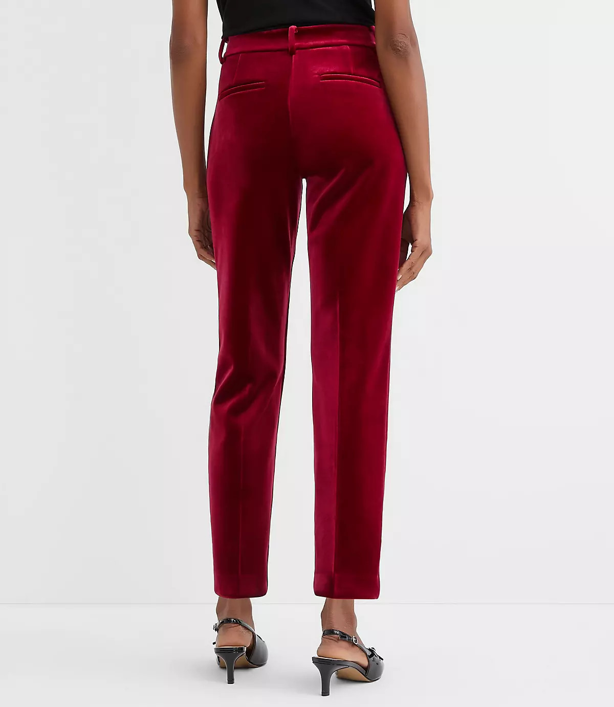 Riviera Slim Pants in Velvet | LOFT