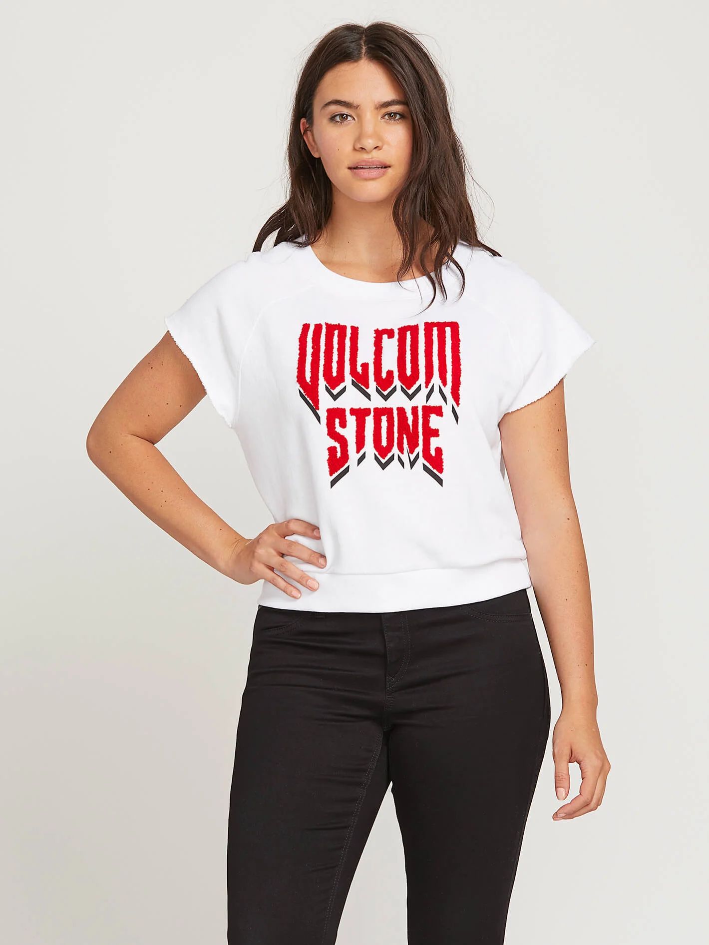 Volcom Drama Shift Crew Sweatshirt - White - XS | Volcom.com