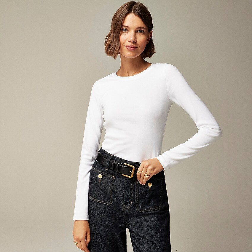 Perfect-fit long-sleeve crewneck T-shirt | J. Crew US