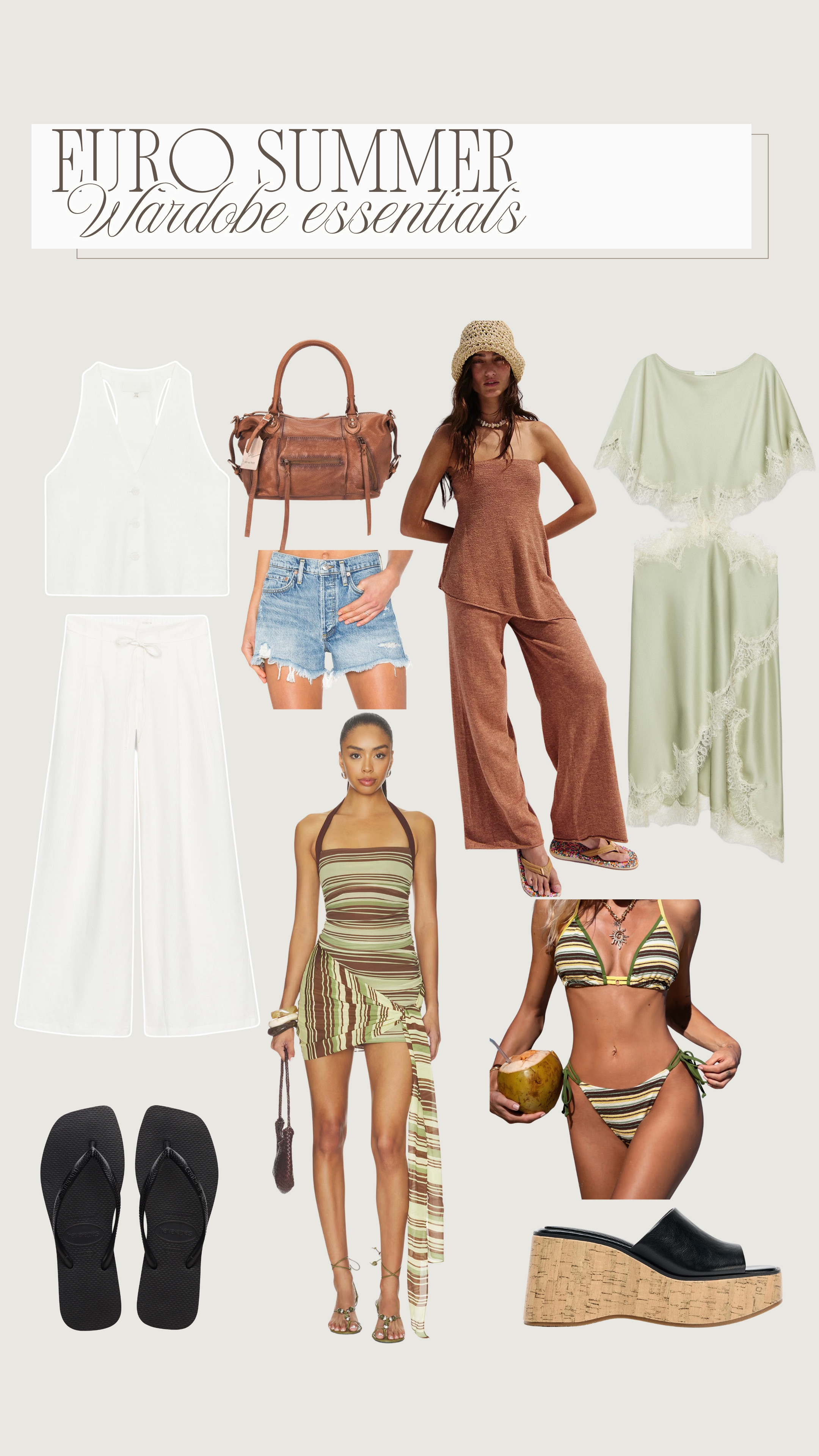 It is officially Euro Summer season! Here are some of my wardrobe must haves!

euro summer outfits, havaiana flip flops, summer swimwear 

 #LTKdayinmylife #LTKgrwm #LTKootd