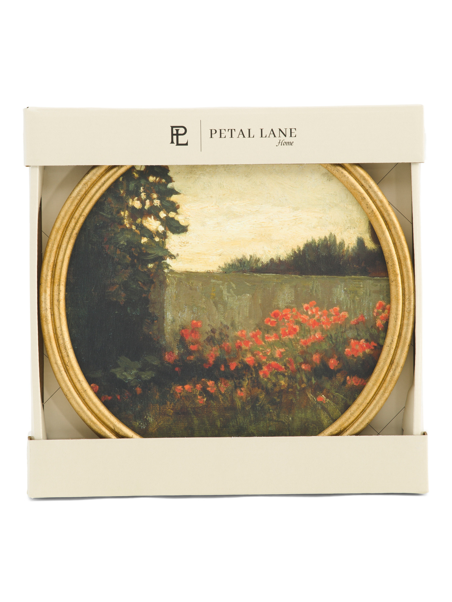 12x12 Cypress And Poppies Round Frame Wall Art | Home | Marshalls | Marshalls